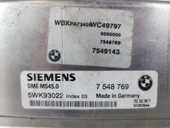 Engine Computer Brain Electronic Control Module ECM ECU OEM 7548769 BMW X3 04 05