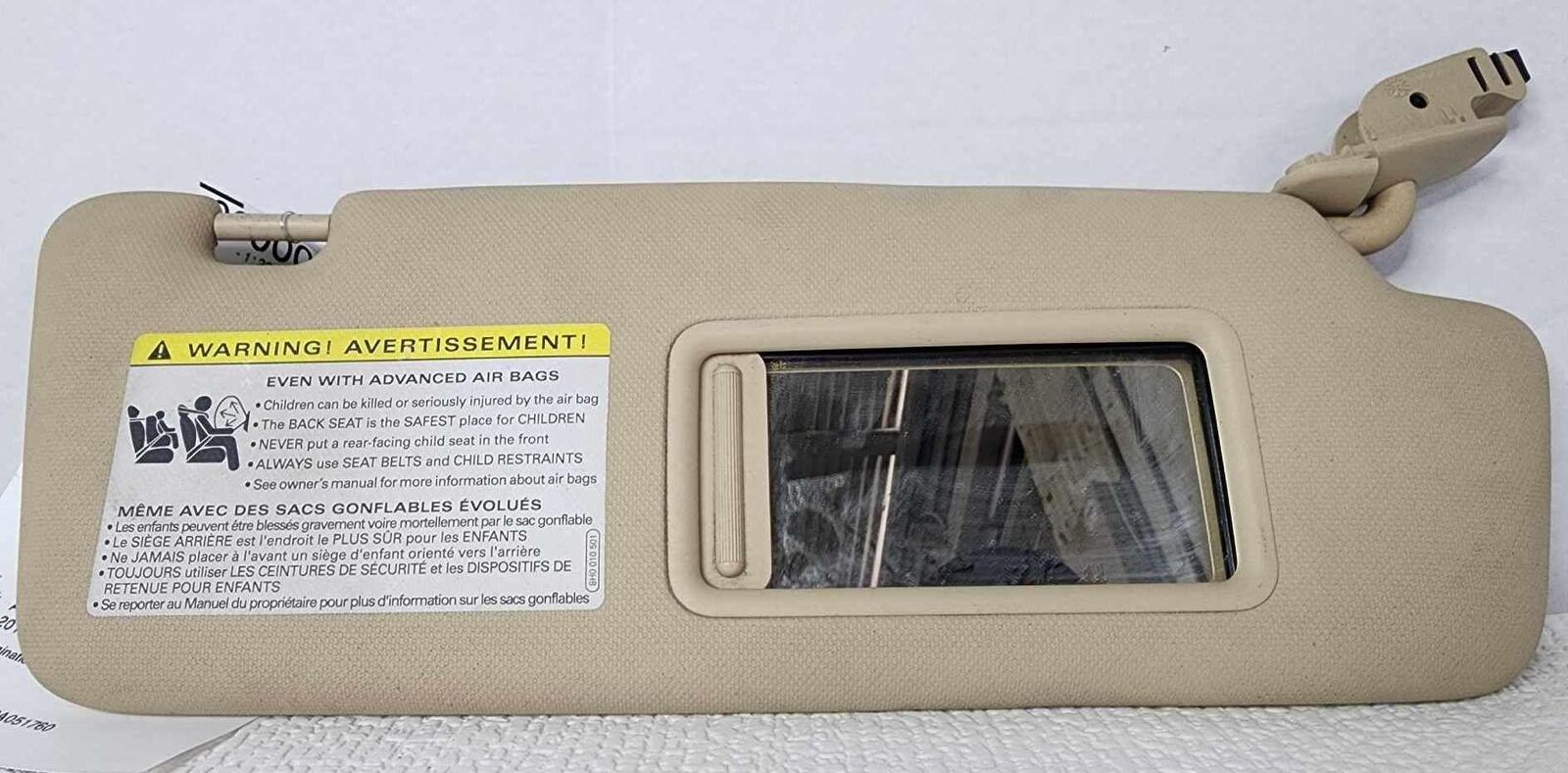Sun Visor with Mirror Right Passenger Beige OEM AUDI A5 Right 12 2013