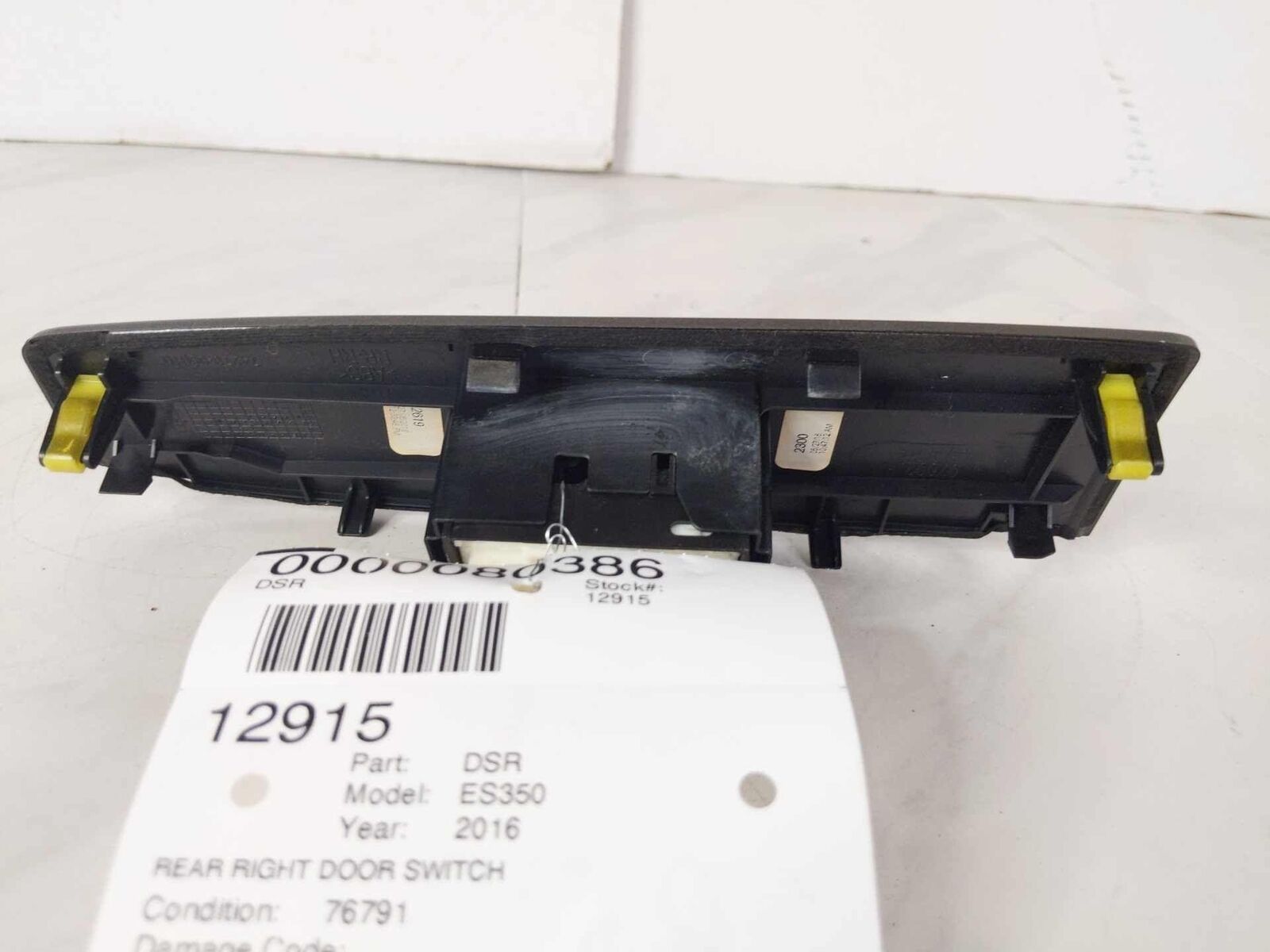 Power Window Control Switch Right Passenger Rear Door OEM LEXUS ES350 2016