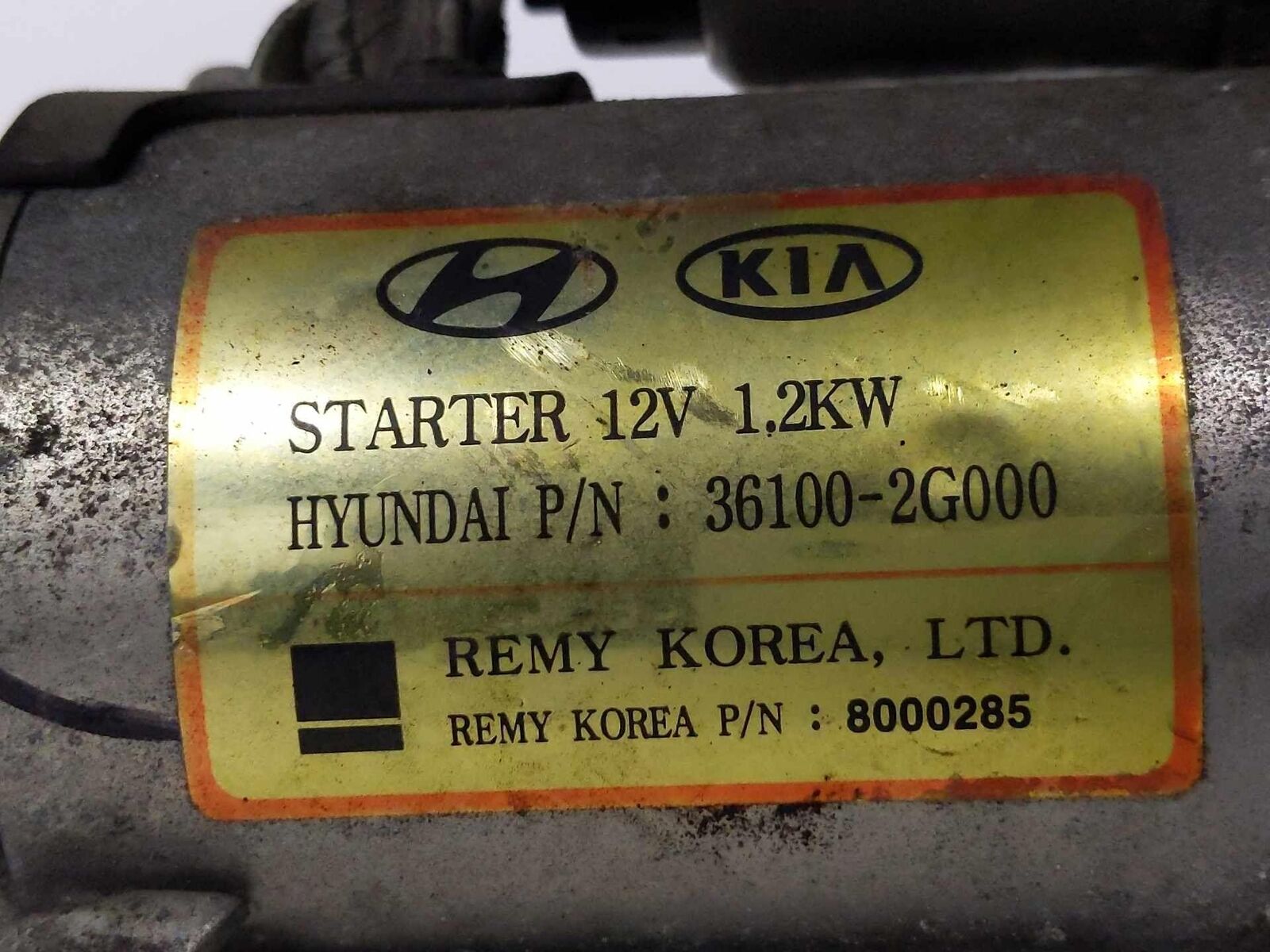 Starter Motor OEM 361002G000 HYUNDAI SONATA 2.0L 08 09 10 11 12 13 15