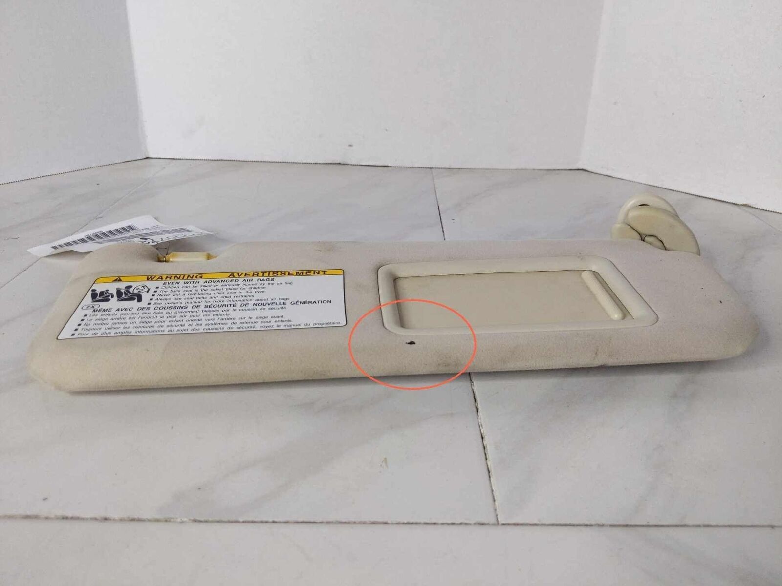 Sun Visor with Mirror Right Passenger Beige OEM LEXUS ES350 16 17 18