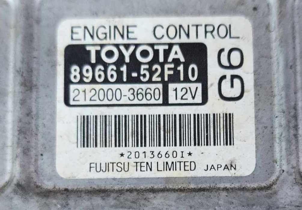 Engine Computer Electronic Control Module ECU OEM 89661-52F10 TOYOTA YARIS 06 07