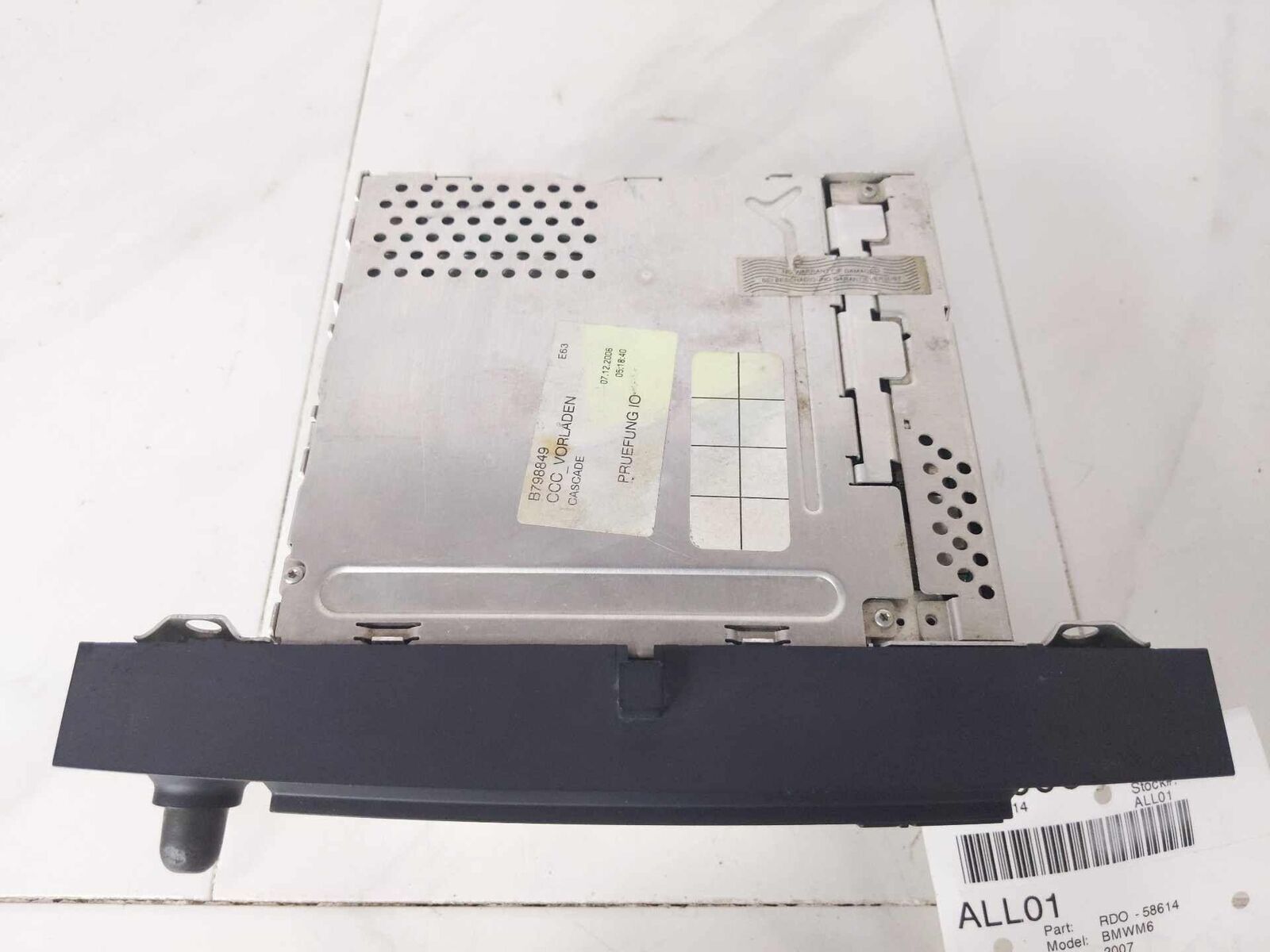 Radio Receiver Audio System CD Player OEM 6583913844101 BMW M6 06 07