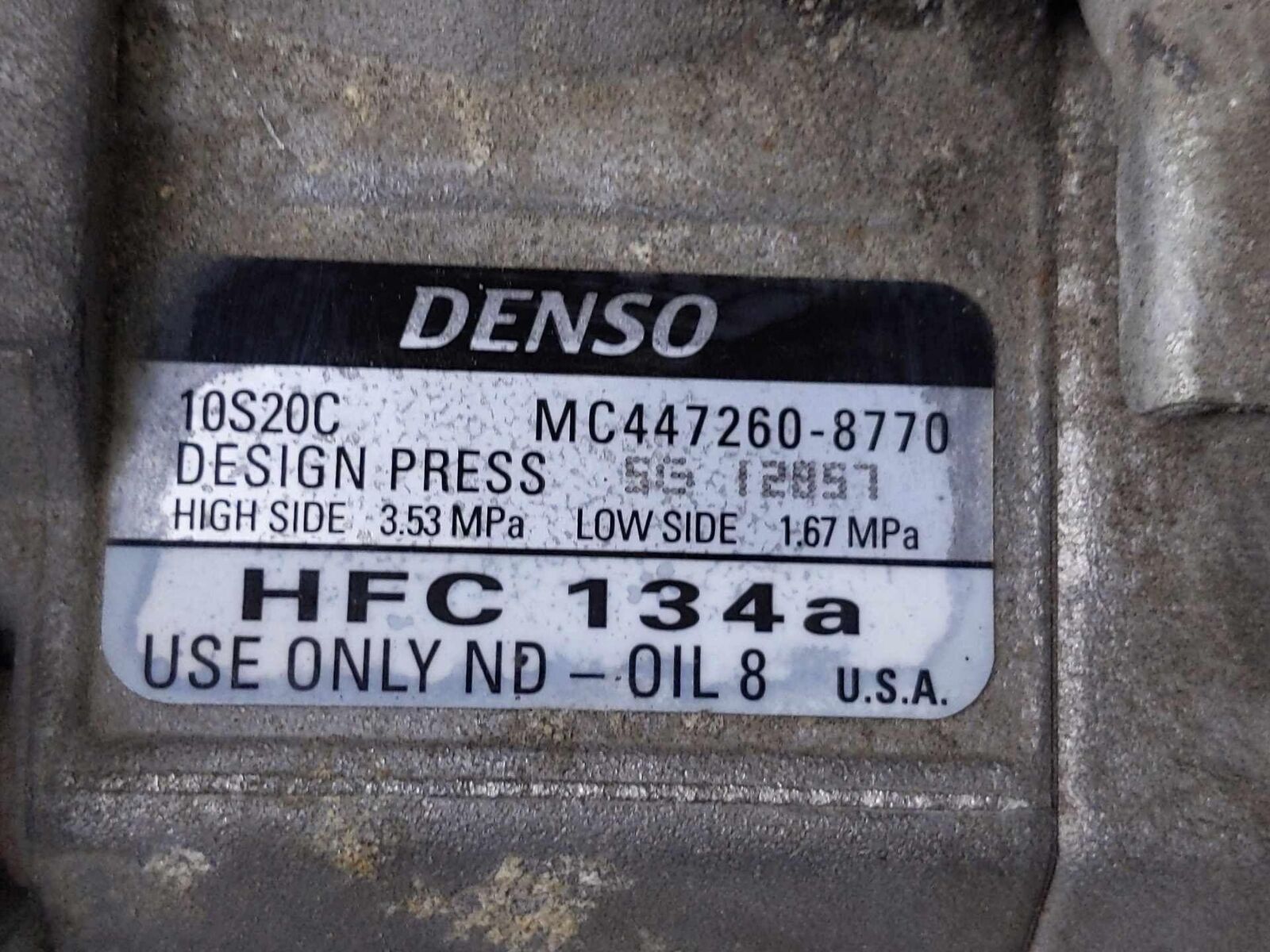 Air Conditioning A/C AC Compressor OEM MC447260-8770 TOYOTA SIENNA 3.3L 04 05 06