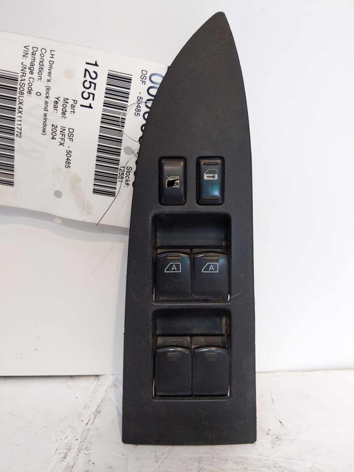 Master Power Window Control Switch Left Driver Door OEM INFINITI FX SERIES 03 04