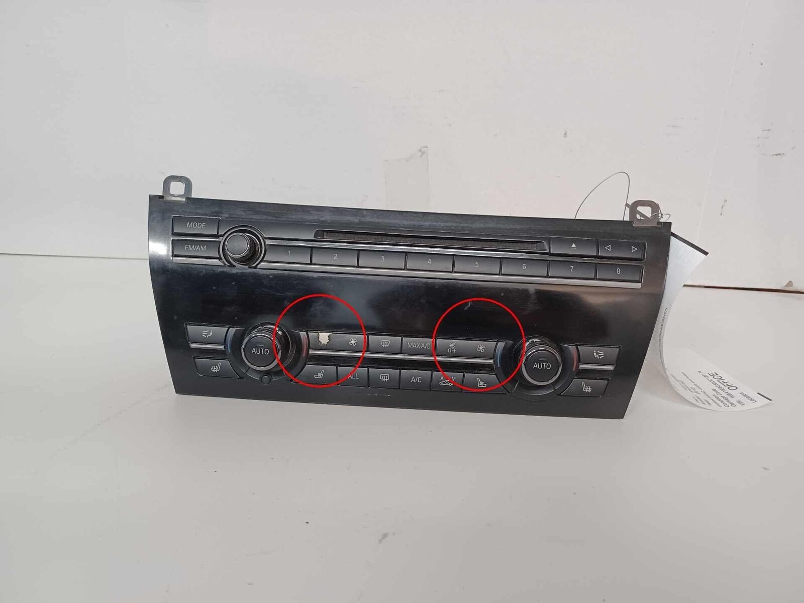 Radio Audio & Climate Control Panel OEM 930618701 BMW 750 SERIES 11 12 13 14 15