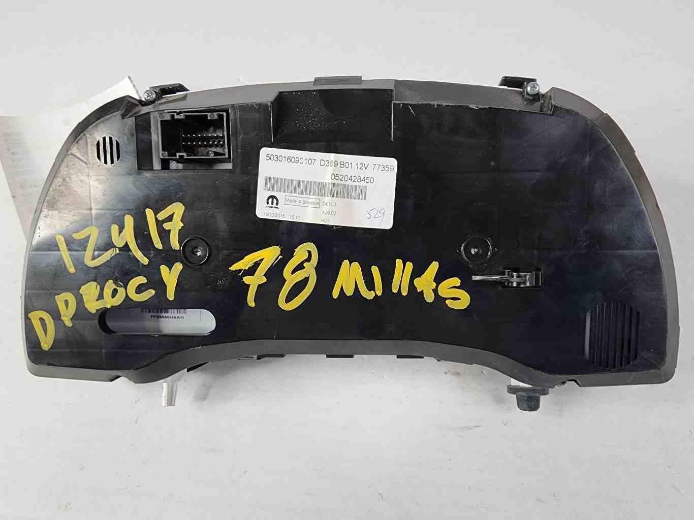 Speedometer Instrument Cluster Gauge Used OEM DODGE PROMASTER CITY 2016 17 18