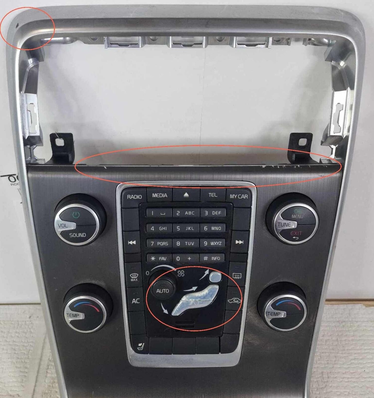 Radio w Climate Temp Control Panel w Bezel OEM 30781499 VOLVO S60 14 15 16 17 18