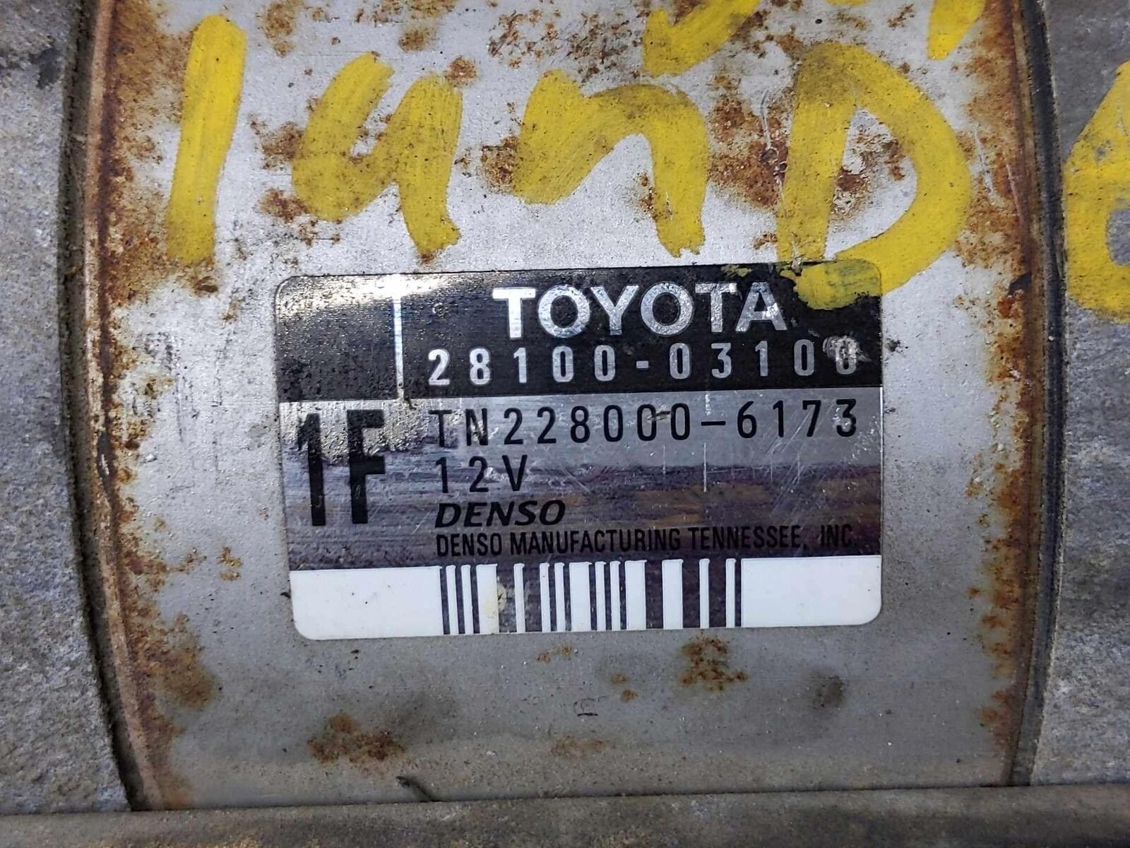 Starter Motor OEM 2810003100 TOYOTA HIGHLANDER 3.0L 2001