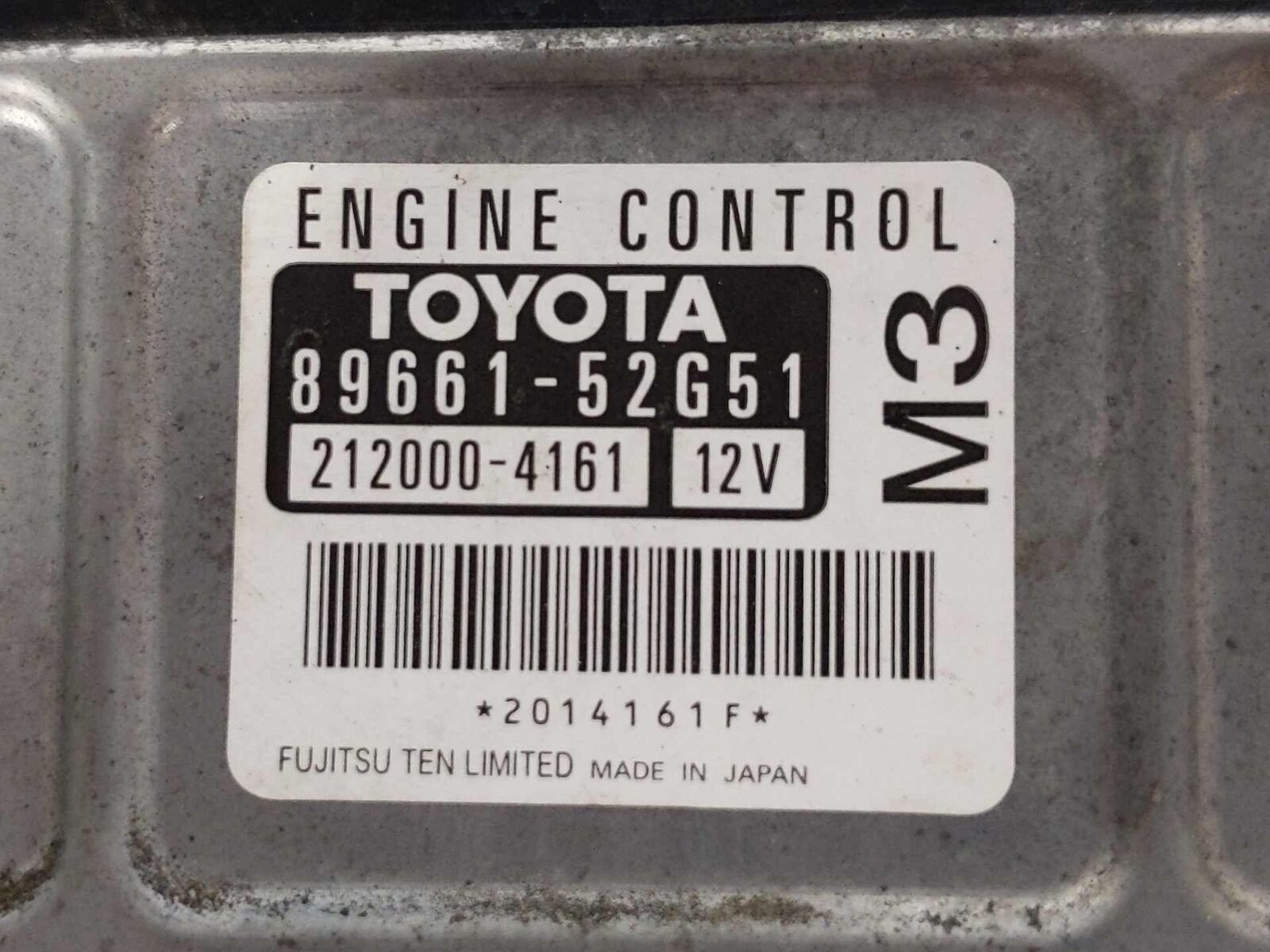 Engine Computer Electronic Control Module ECM ECU OEM 8966152G51 TOYOTA YARIS 08