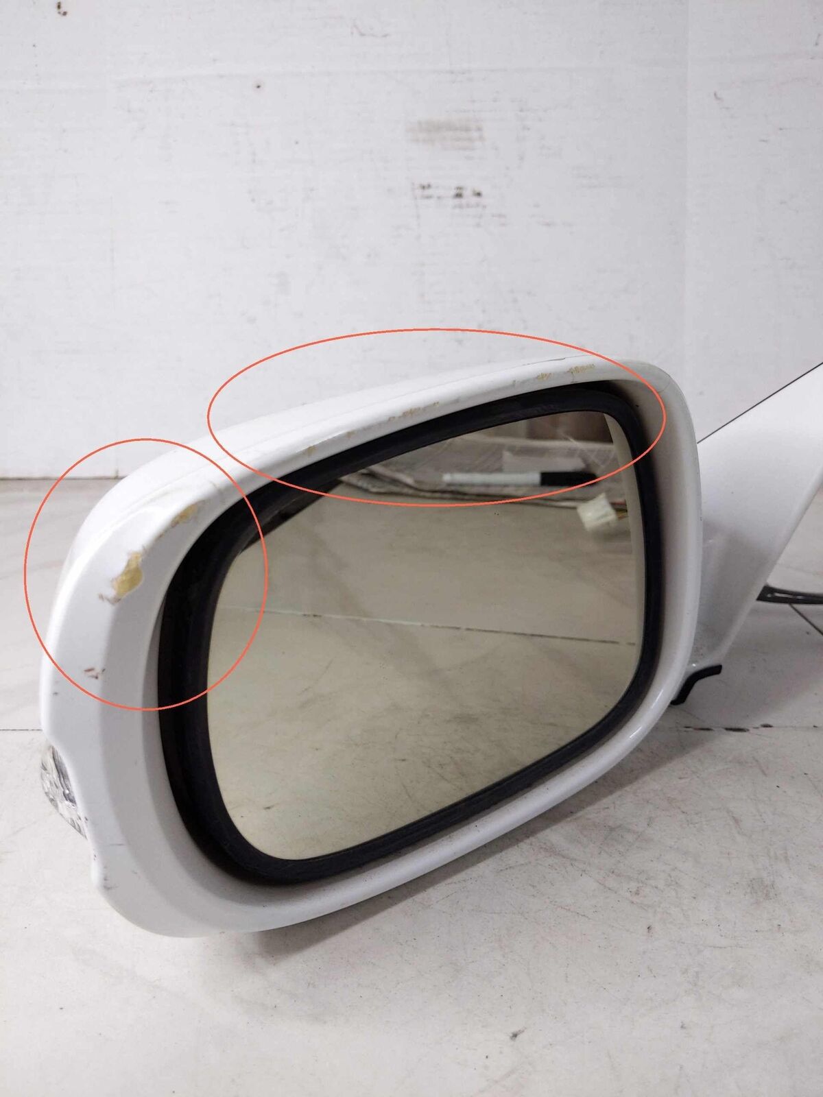 Door Mirror Left Driver Side View Assembly White OEM LEXUS GS350 10 11