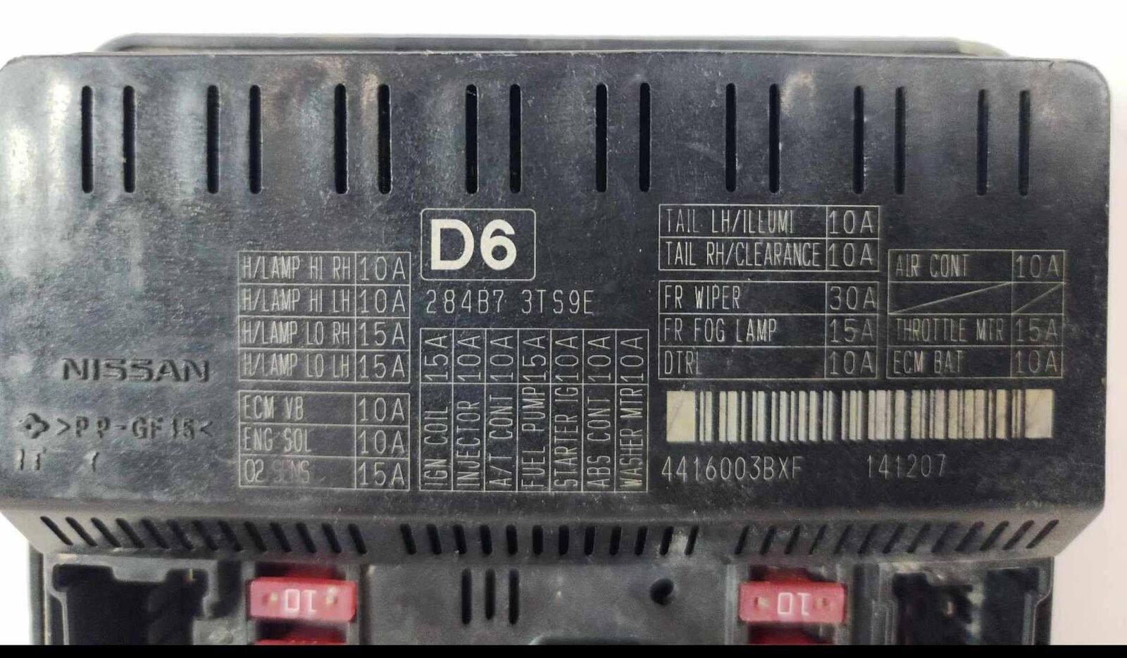 Engine Fuse Box Main Junction Relay Module OEM Sedan NISSAN ALTIMA 2.5L 2015