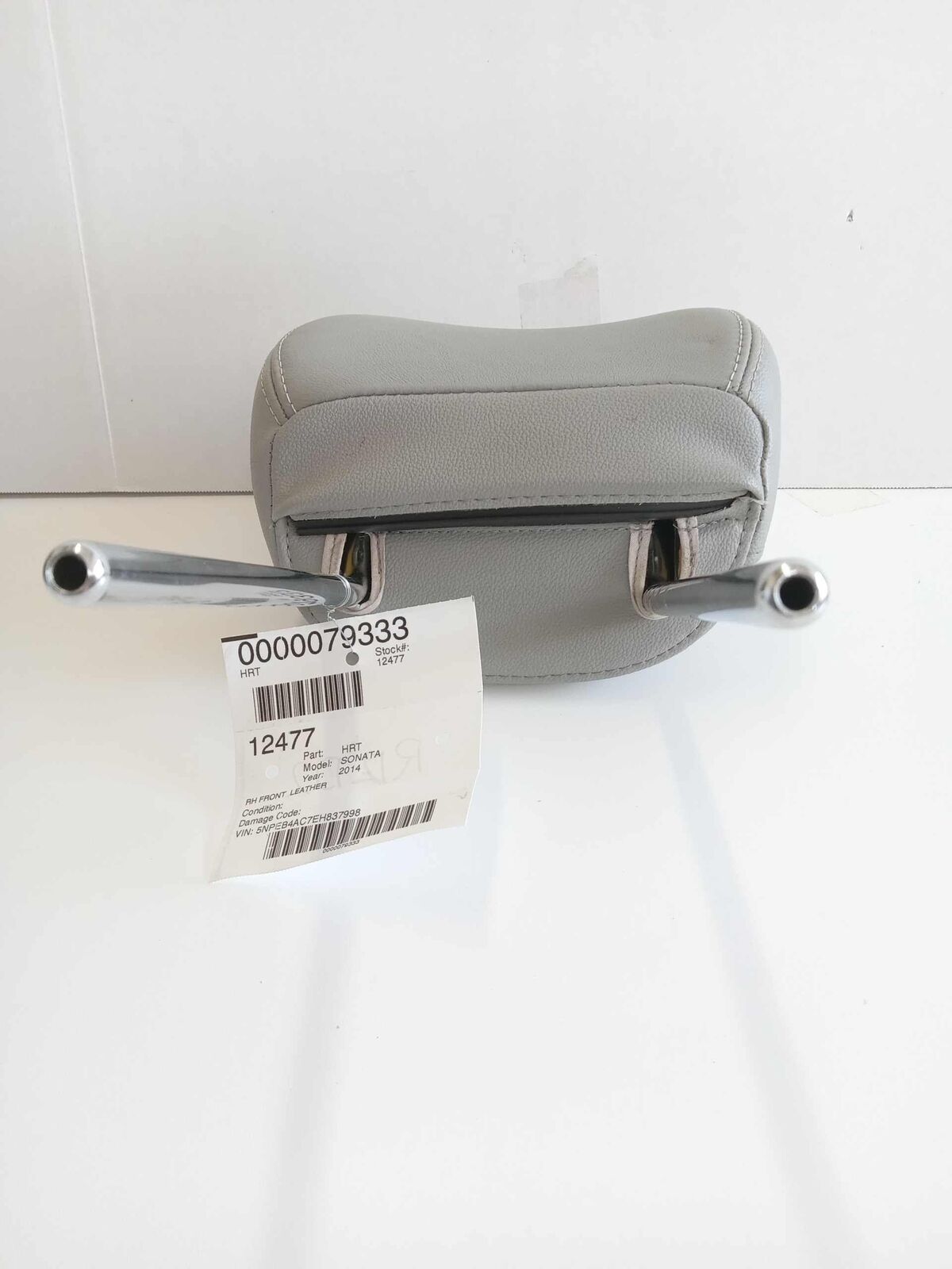 Headrest Head Rest Front Right Passenger Seat Gray Leather OEM HYUNDAI SONATA 14