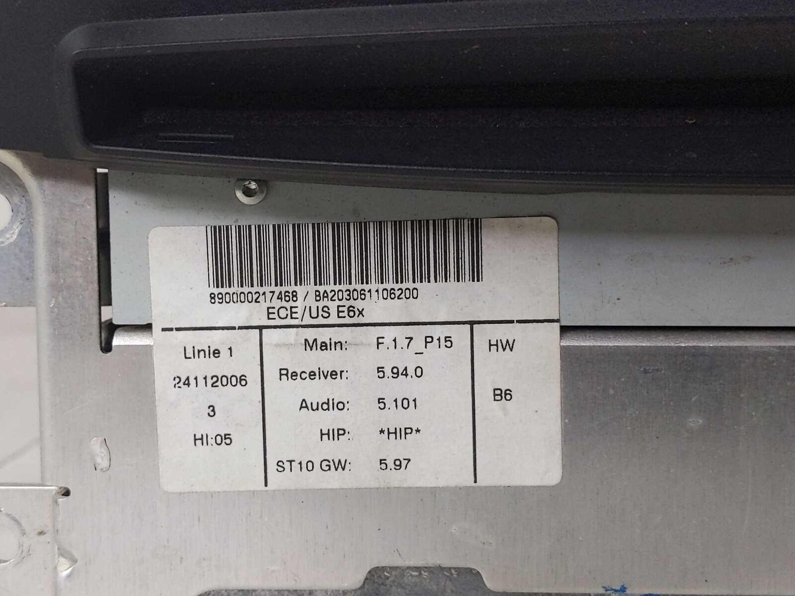 Radio Receiver Audio System CD Player OEM 6583913844101 BMW M6 06 07