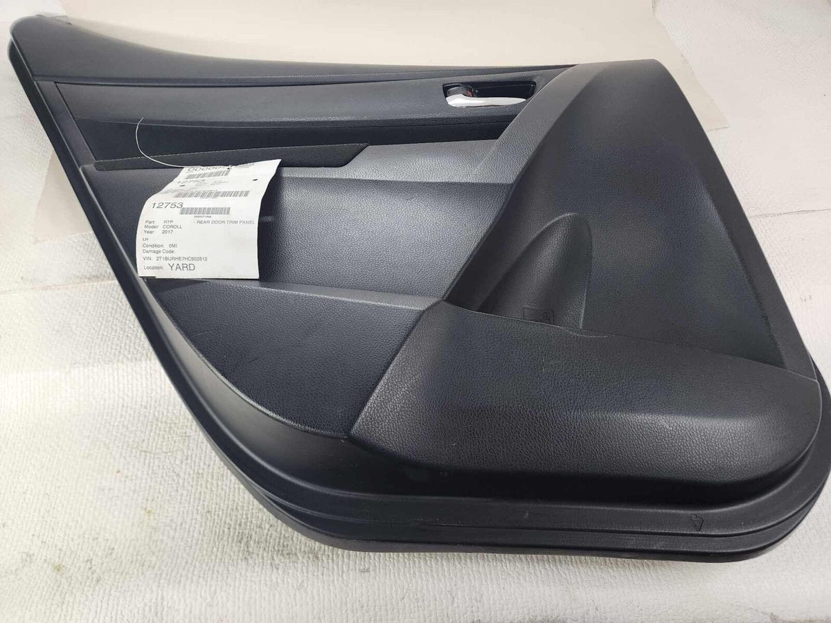 Door Interior Trim Panel Left Driver Rear Black OEM TOYOTA COROLLA 2017 18 19