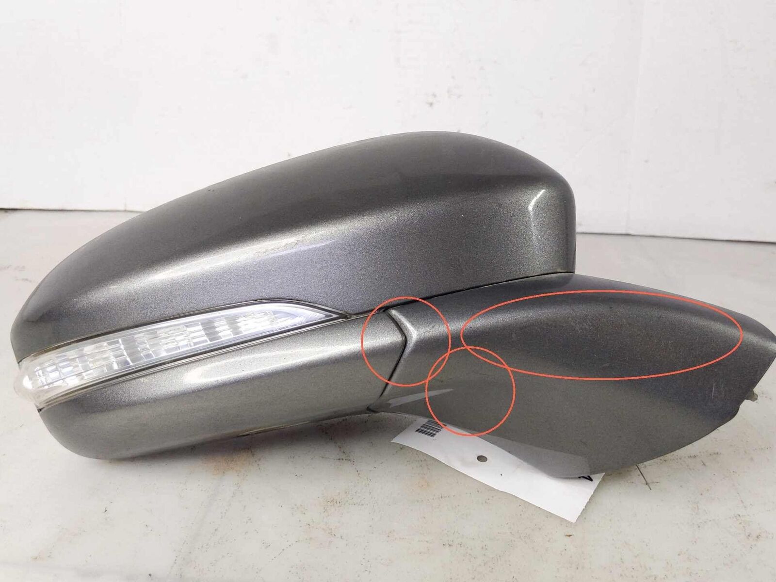 Door Mirror Right Passenger Side View Assembly Gray OEM FORD FUSION 13 14