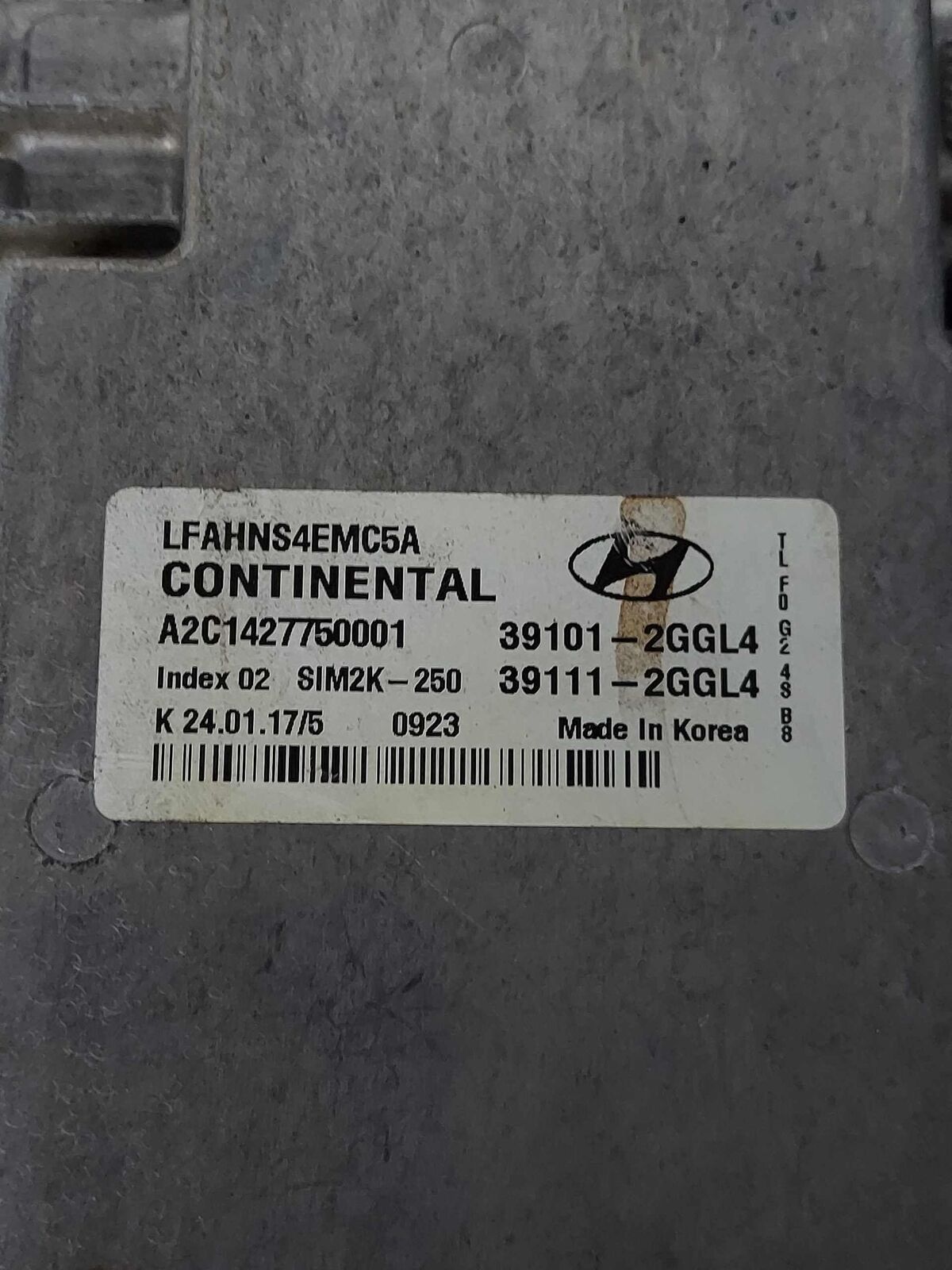 Engine Computer Electronic Control Module OEM 391012GGL4 HYUNDAI SONATA 15 16 17