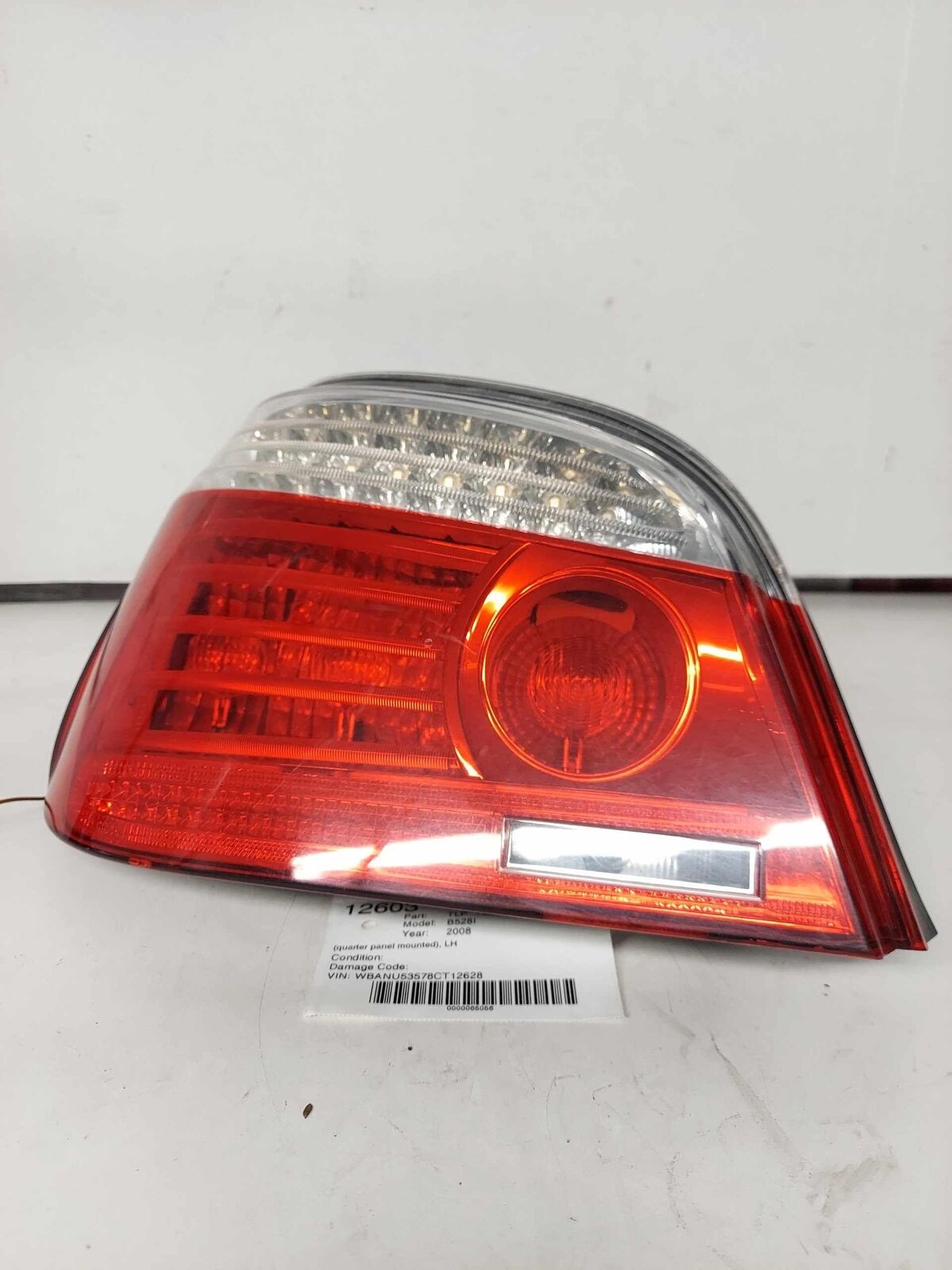 Tail Light Lamp Quarter Panel Mounted LH Left Driver Assembly OEM BMW 528I 2008